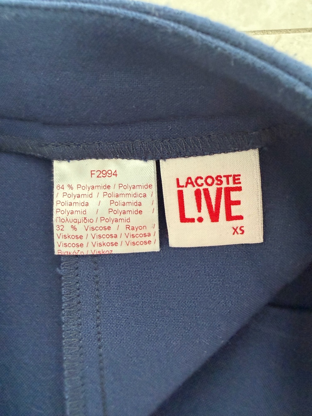 Lacoste Navy Blue Straight Mini Skirt XS - Picture 7 of 8